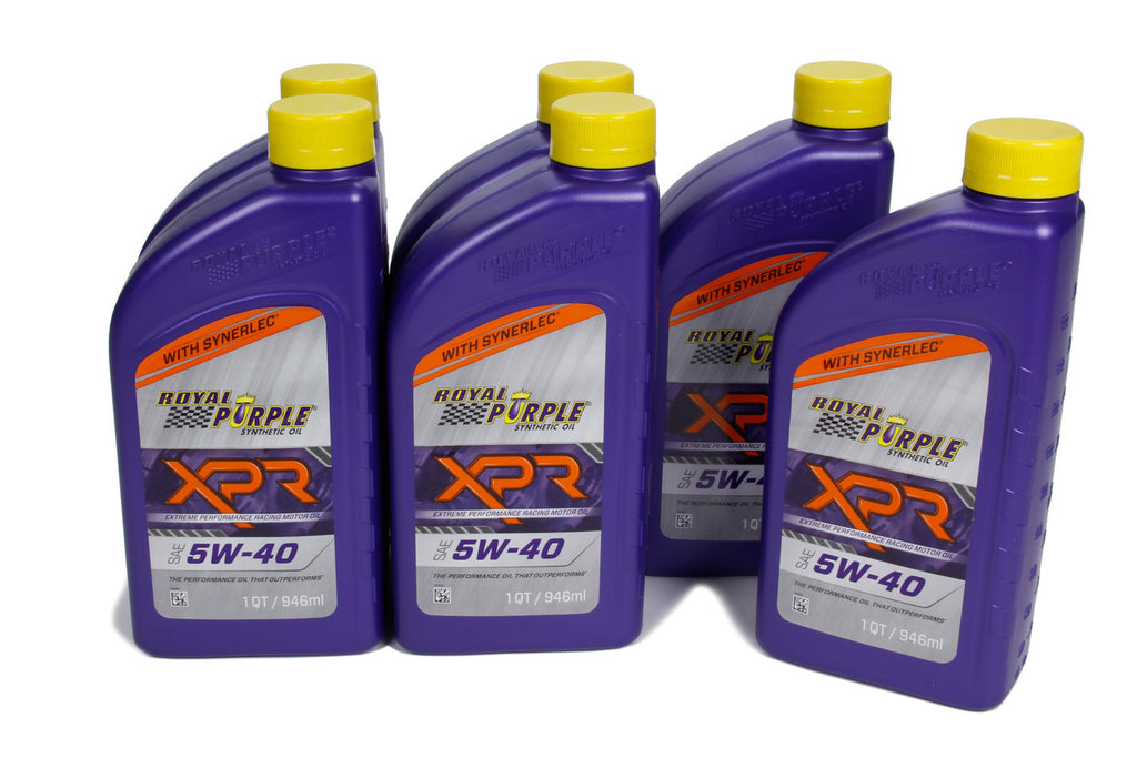 ROYAL PURPLE 06042 - 5w40 XPR Racing Oil Case 6 x 1 Quart image