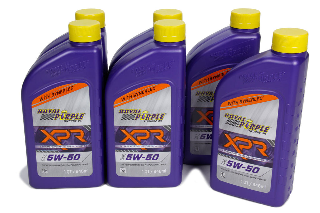 ROYAL PURPLE 06052 - 5w50 XPR Racing Oil Case 6 x 1 Quart image