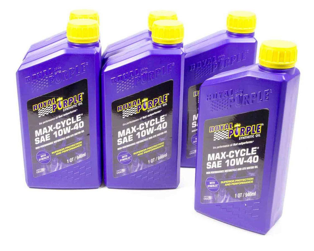 ROYAL PURPLE 06315 - 10w40 Max Cycle Oil Case 6x1 Quart image