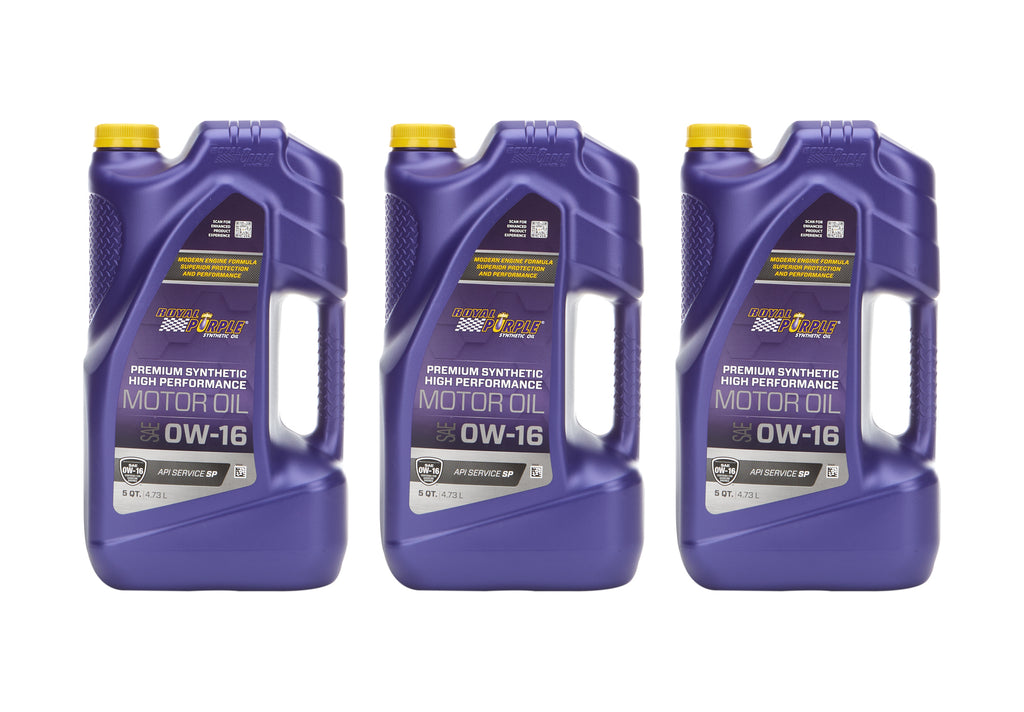 ROYAL PURPLE 53016 - 0w16 API Oil Full Synthetic Case 3x5 Quart image