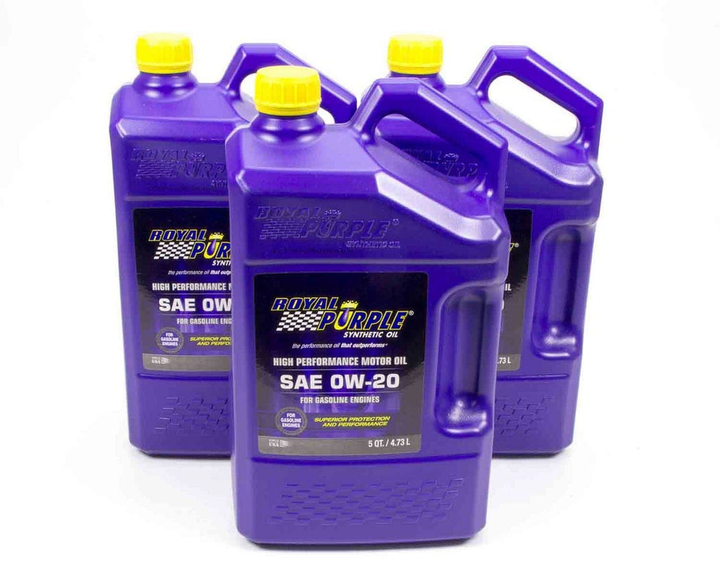 ROYAL PURPLE 53020 - 0w20 Multi-Grade SAE Oil 3x5qt Bottles image