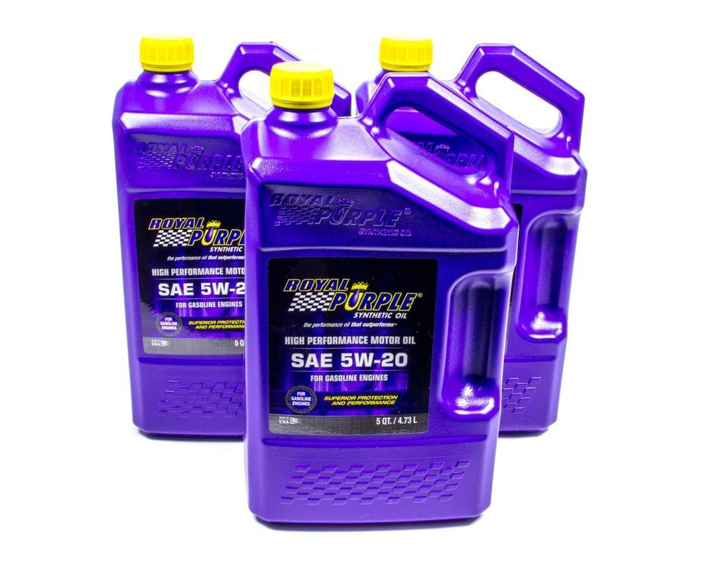 ROYAL PURPLE 53520 - 5W20 Multi-Grade SAE Oil 3x5-qt Bottles image