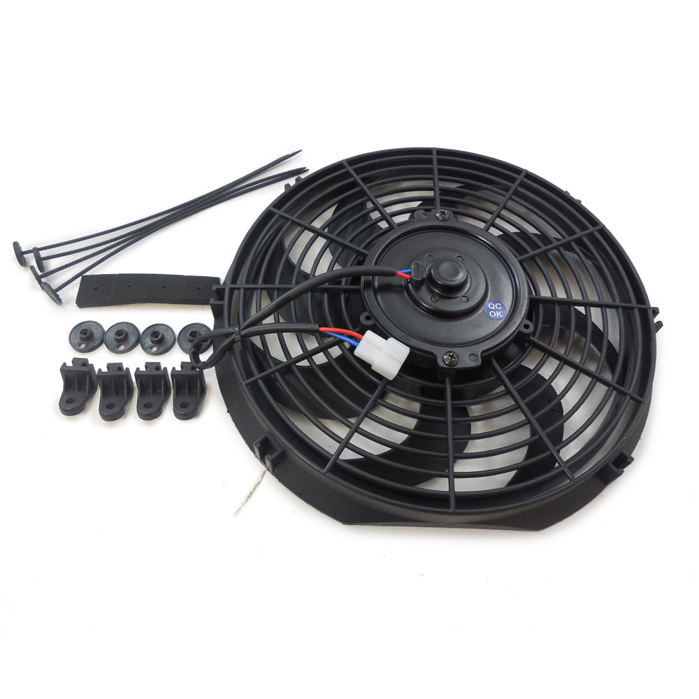 RACING POWER CO-PACKAGED R1009 - 10In Electric Cooling F an 12V Curved Blades image