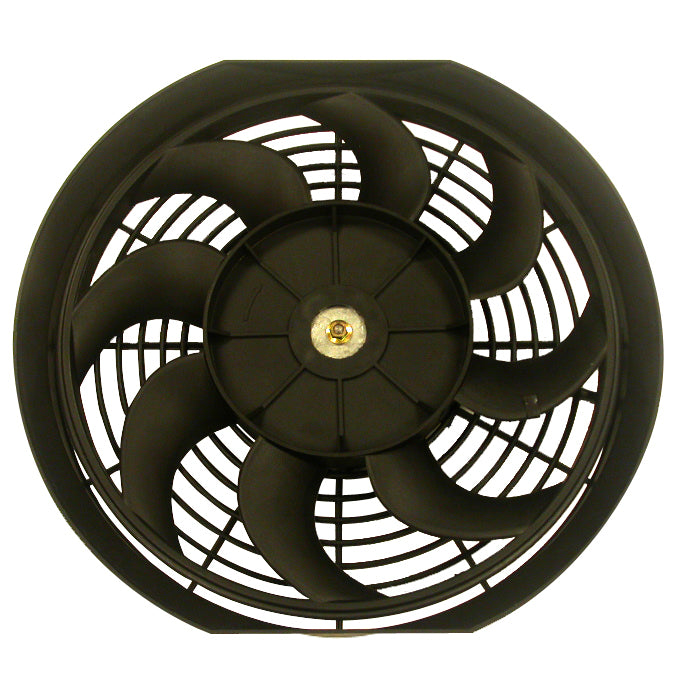 RACING POWER CO-PACKAGED R1012 - 12In Universal Cooling Fan W/Curved Blades 12V image