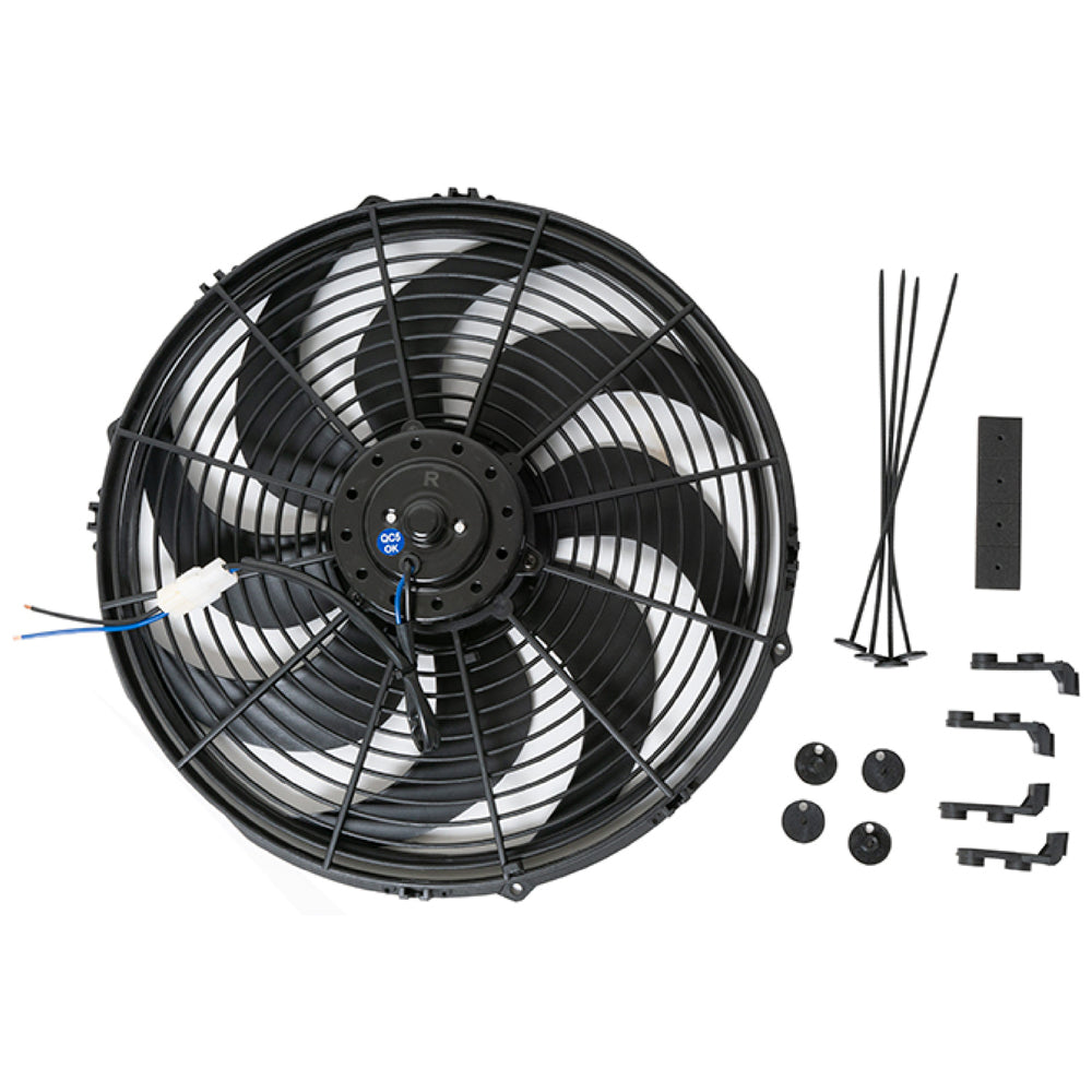 RACING POWER CO-PACKAGED R1014 - 14In Electric Cooling F an 12V Curved Blades image