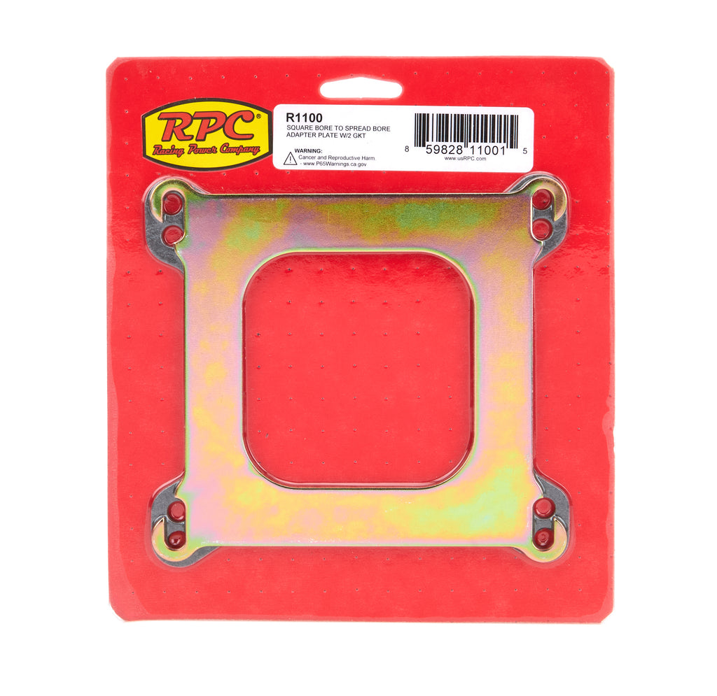 RACING POWER CO-PACKAGED R1100 - Square-Bore To Spread-Bo re Adapter Plate - Zinc image