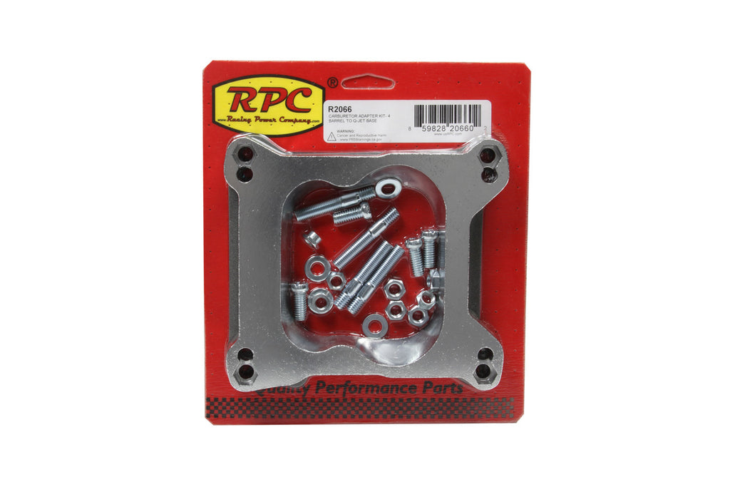 RACING POWER CO-PACKAGED R2066 - Carburetor Adapter Kit- 4 Barrel To Q-Jet Base image