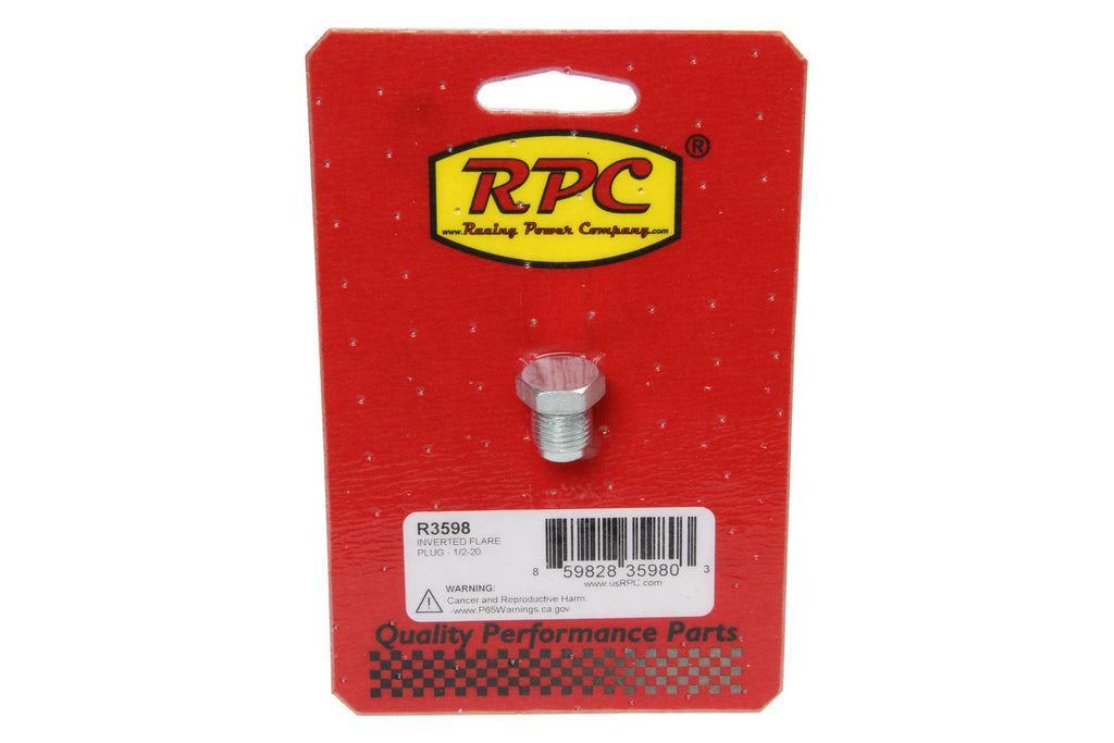 RACING POWER CO-PACKAGED R3598 - Inverted Flare Plug - 1/ 2-20 image