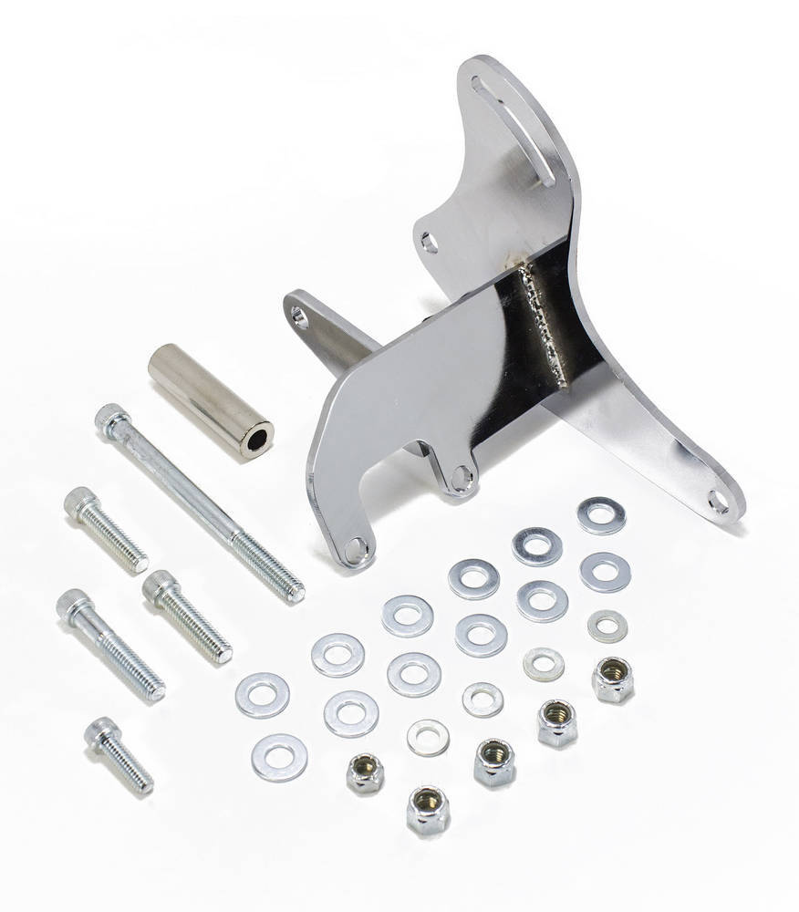 RACING POWER CO-PACKAGED R3834 - SB Chevy Driver Side Alt ernator Bracket - Chrome image