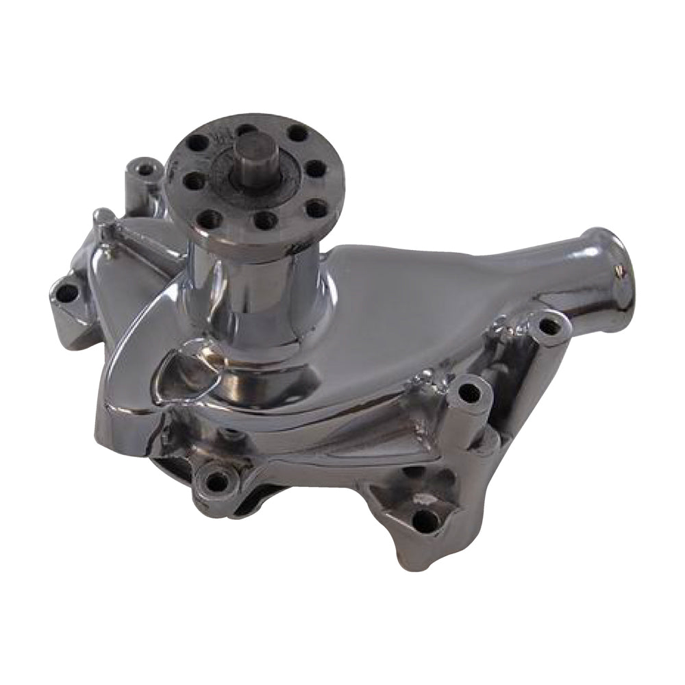 RACING POWER CO-PACKAGED R3951C - SB Chevy Aluminum Water Pump Long- Chrome image