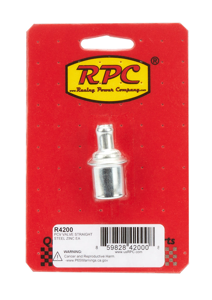 RACING POWER CO-PACKAGED R4200 - PCV Valve Straight Steel Zinc Each image
