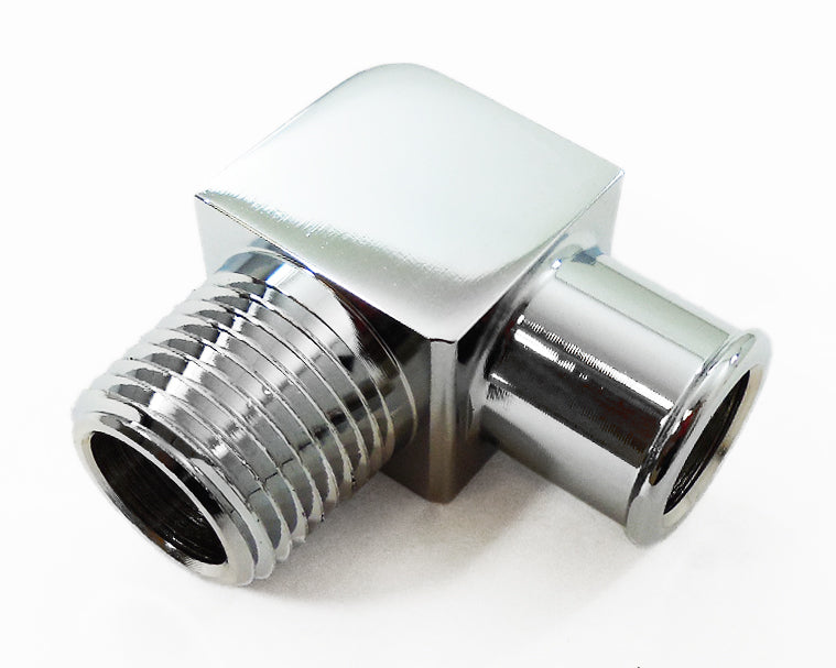 RACING POWER CO-PACKAGED R4529 - 90 Deg Alum Fitting 3/4 X 1/2In- Chrome image