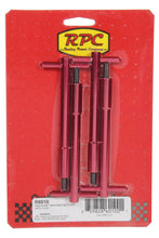 Load image into Gallery viewer, RACING POWER CO-PACKAGED R6010 - Red Aluminum T-Bar Wing Nut 4-3/4In  With 1/4-20 image