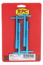 Load image into Gallery viewer, RACING POWER CO-PACKAGED R6011 - Blue Aluminum T-Bar Wing Nut 4-3/4In With 1/4-20 image