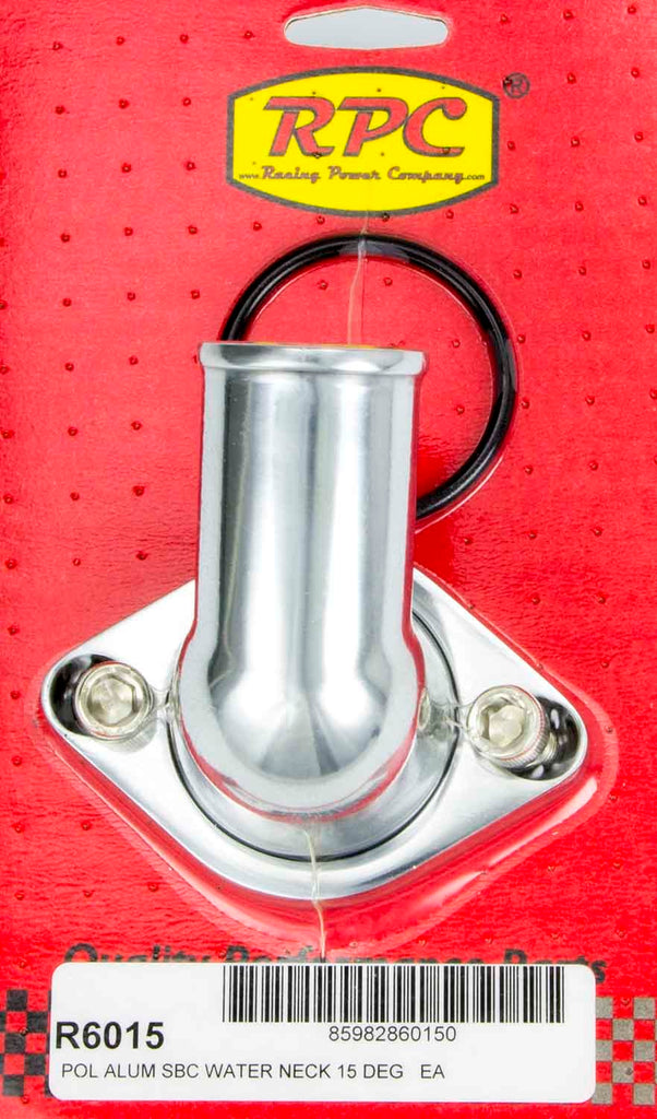 RACING POWER CO-PACKAGED R6015 - 66-75 Chevy V8 Alum 15 Deg Water Neck Polished image