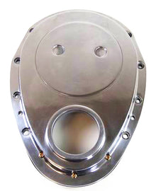 RACING POWER CO-PACKAGED R6043 - 2-Pc Timing Chain Cover SB Chevy Polished Alum image