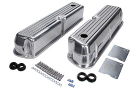 RACING POWER CO-PACKAGED R6175 - SB Ford Aluminum Valve C overs - Tall Finned image