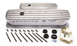 RACING POWER CO-PACKAGED R6191 - SBC Alum Finned Tall Center Bolt V/C Polished image