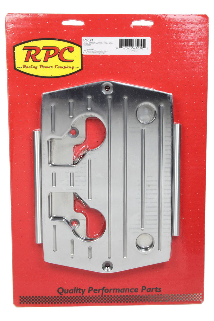 RACING POWER CO-PACKAGED R6323 - Optima Alum Ball Milled Battery Tray Polished image