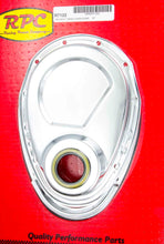 Load image into Gallery viewer, RACING POWER CO-PACKAGED R7122 - SBC 2PC Timing Chain Cover Chrome image