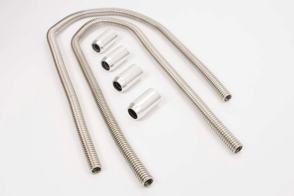 RACING POWER CO-PACKAGED R7313 - 2-44in Stainless Heater Hose Kit w/Polished Ends image