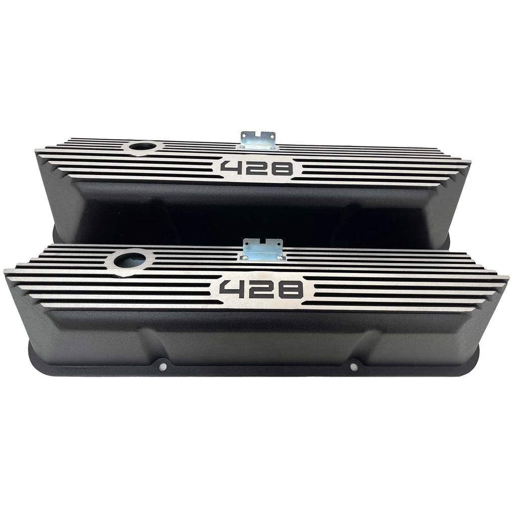 RACING POWER CO-PACKAGED R7683BK - Valve Covers Aluminum Tall Ford 428 CID Logo image