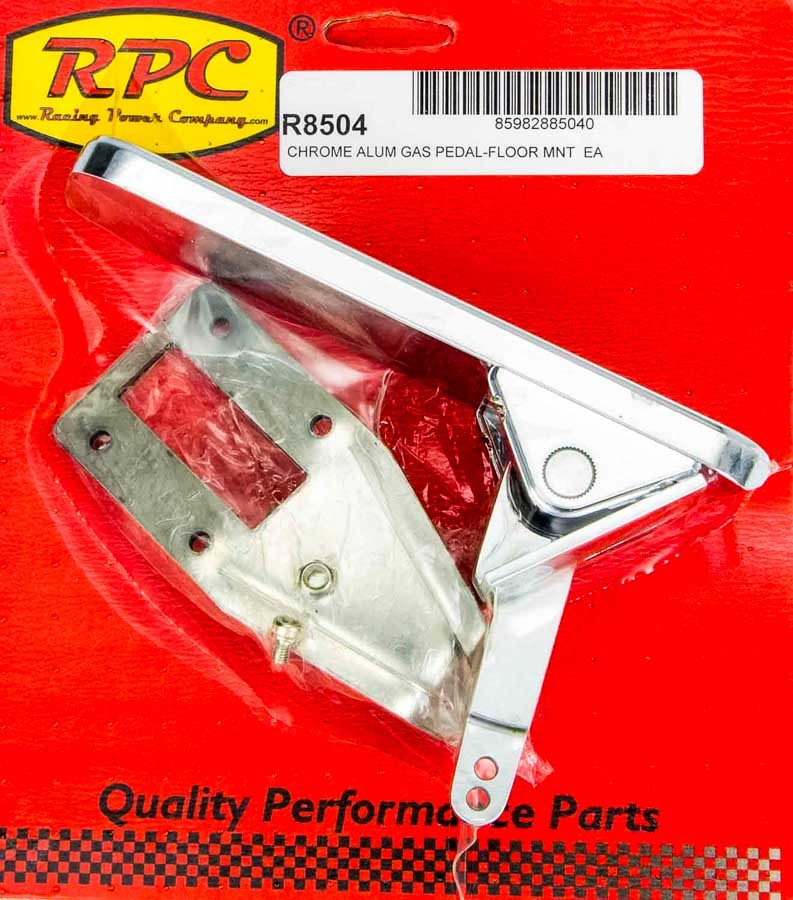 RACING POWER CO-PACKAGED R8504 - Floor Mount Gas Pedal Chrome image