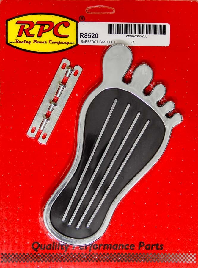 RACING POWER CO-PACKAGED R8520 - Gas Pedal Barefoot Chrom Steel image