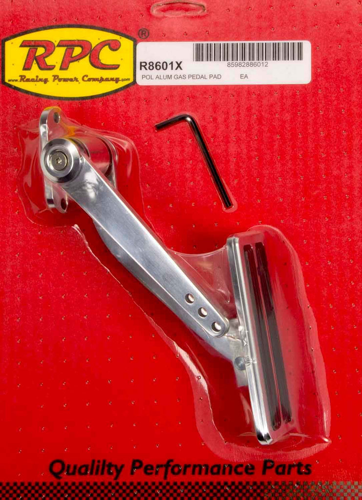 RACING POWER CO-PACKAGED R8601X - Polished Alum Pad Alum Arm Gas Pedal image