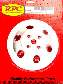 RACING POWER CO-PACKAGED R8842 - BBC 2 Groove Satin Alum Short W/P Pulley image