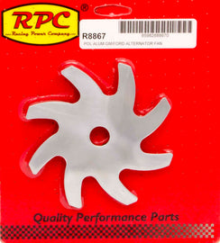 RACING POWER CO-PACKAGED R8867 - Alternator Pulley Fan Polished Aluminum image