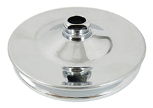 Load image into Gallery viewer, RACING POWER CO-PACKAGED R8941 - Power Steering Pulley GM Chrome image