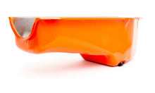 Load image into Gallery viewer, RACING POWER CO-PACKAGED R9005P - 55-79 SBC Steel Stock Oil Pan Orange image