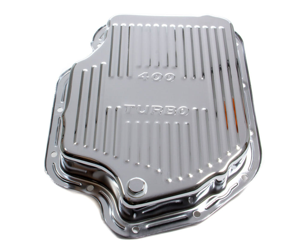 RACING POWER CO-PACKAGED R9121 - TH400 Trans Pan Chrome Steel Finned image