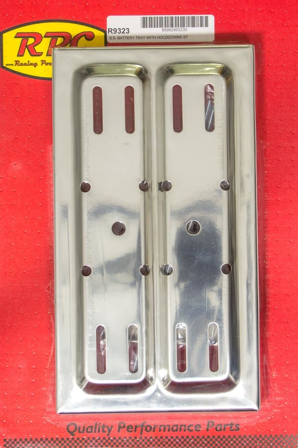 RACING POWER CO-PACKAGED R9323 - Stainless Steel Battery Tray Kit image