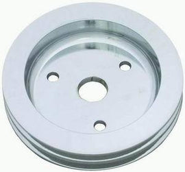 RACING POWER CO-PACKAGED R9481POL - Pol Alum SBC Double Gro ove Pulley image