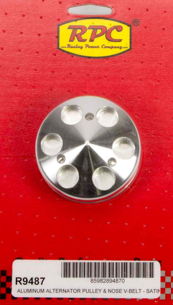 RACING POWER CO-PACKAGED R9487 - SBC Single Groove Alt. Pulley Satin image