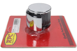 RACING POWER CO-PACKAGED R9516BK - Push In Breather 3in Tall Chrome/Black image