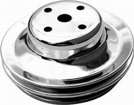 RACING POWER CO-PACKAGED R9723 - BB Chevy Double Groove Long Water Pump Pulley image
