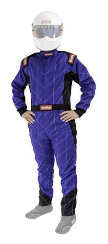 RACEQUIP 130923 - Suit Chevron Blue Medium SFI-1 image