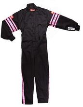 Load image into Gallery viewer, RACEQUIP 1950895 - Black Suit Single Layer Kids Large Pink Trim image