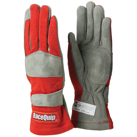 RACEQUIP 351015 - Gloves Single Layer Large Red SFI image