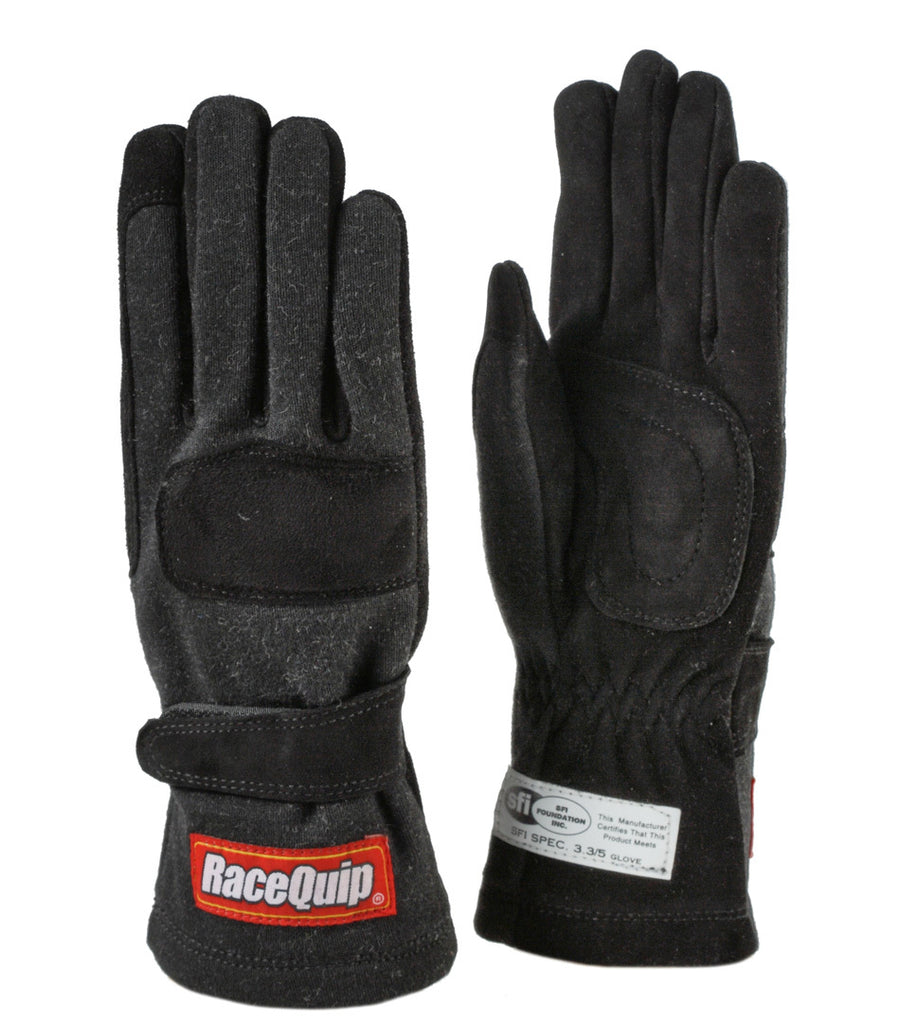 RACEQUIP 3550095 - Glove Double Layer Child Large Black SFI-5 Youth image