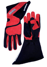Load image into Gallery viewer, RACEQUIP 358105 - Gloves Outseam Black/Red Large SFI-5 image
