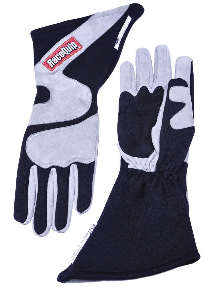 RACEQUIP 358606 - Gloves Outseam Black/ Gray X-Large SFI-5 image