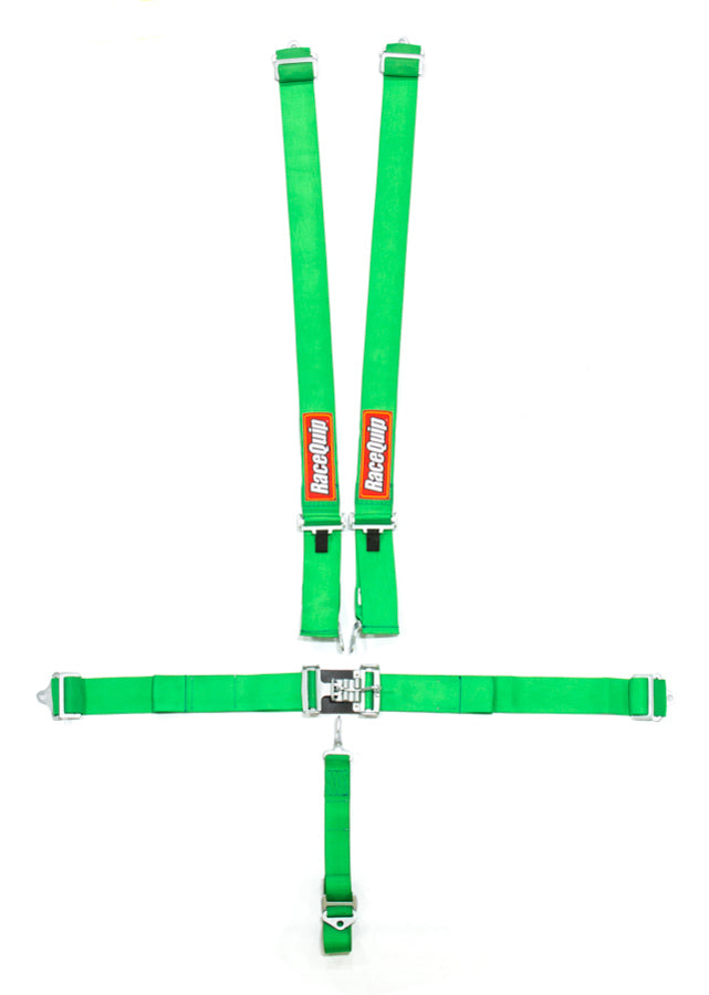 RACEQUIP 711071 - 5pt Harness Set L&L Green SFI image