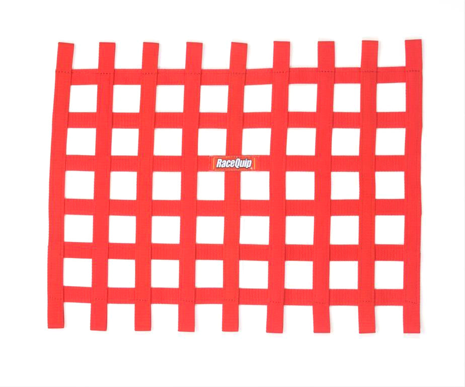 RACEQUIP 721015 - Ribbon Window Net Red Non-SFI image