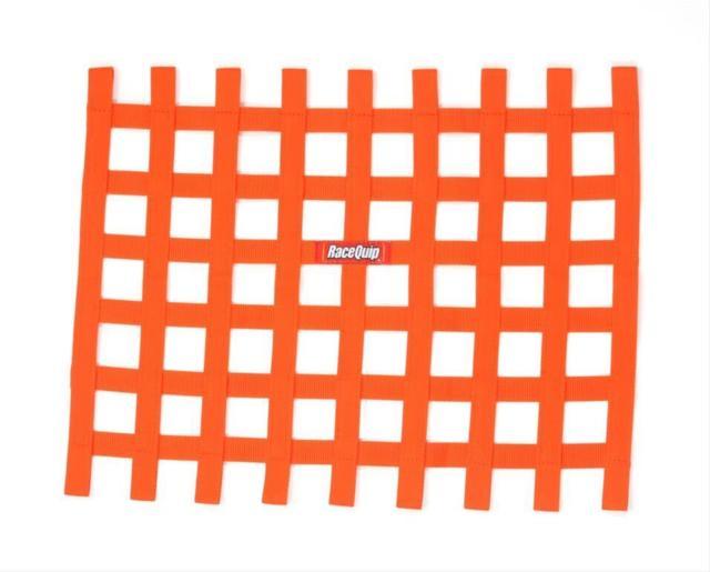 RACEQUIP 721045 - Ribbon Window Net Orange Non-SFI 18in x 24in image