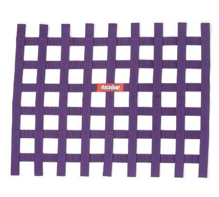 RACEQUIP 721055 - Ribbon Window Net Purple Non-SFI 18in x 24in image