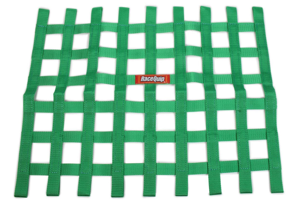 RACEQUIP 721075 - Ribbon Window Net Green Non-SFI 18in x 24in image